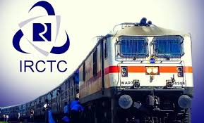 IRCTC train booking logo with running Indian train